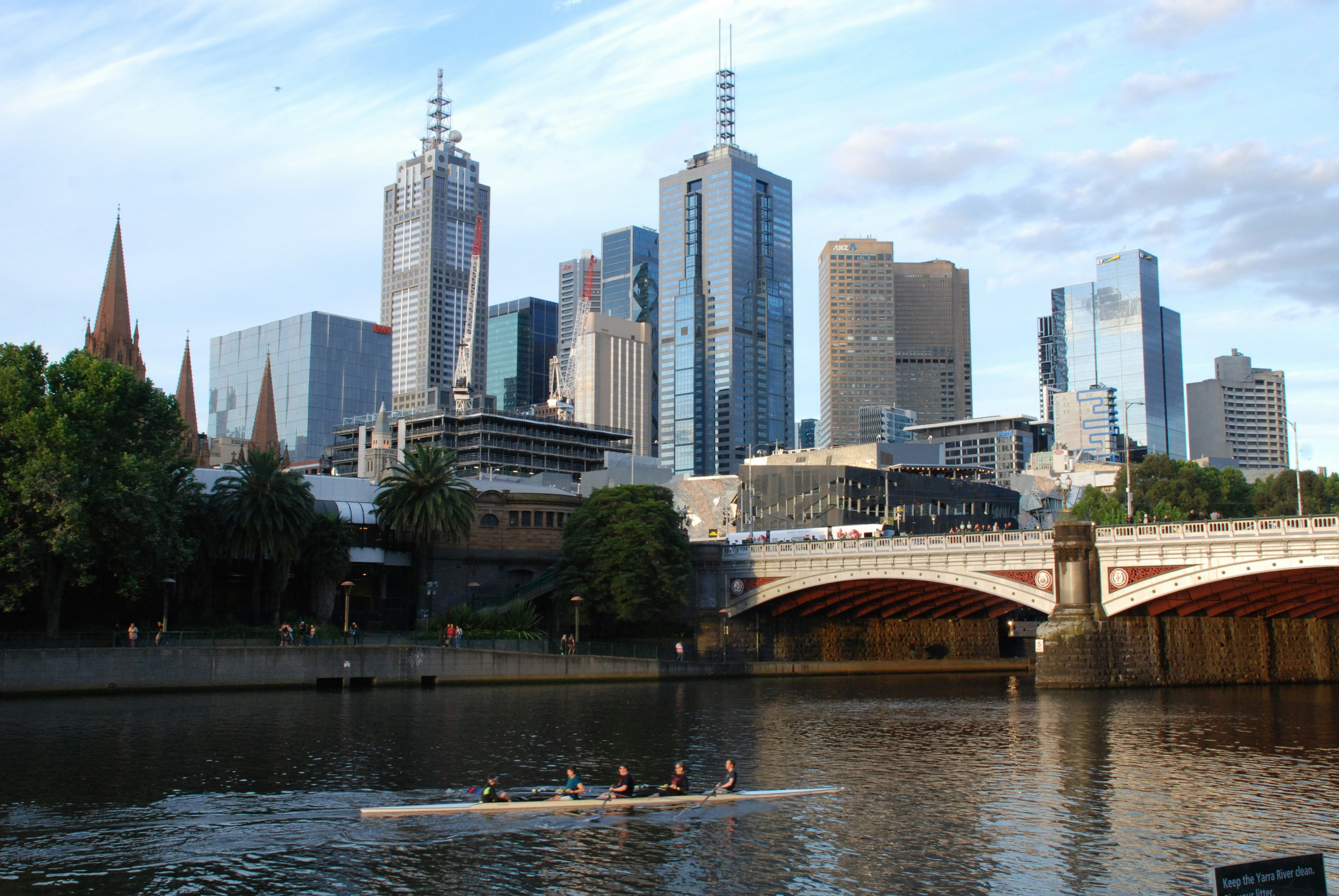 Melbourne Bridge and Skyline